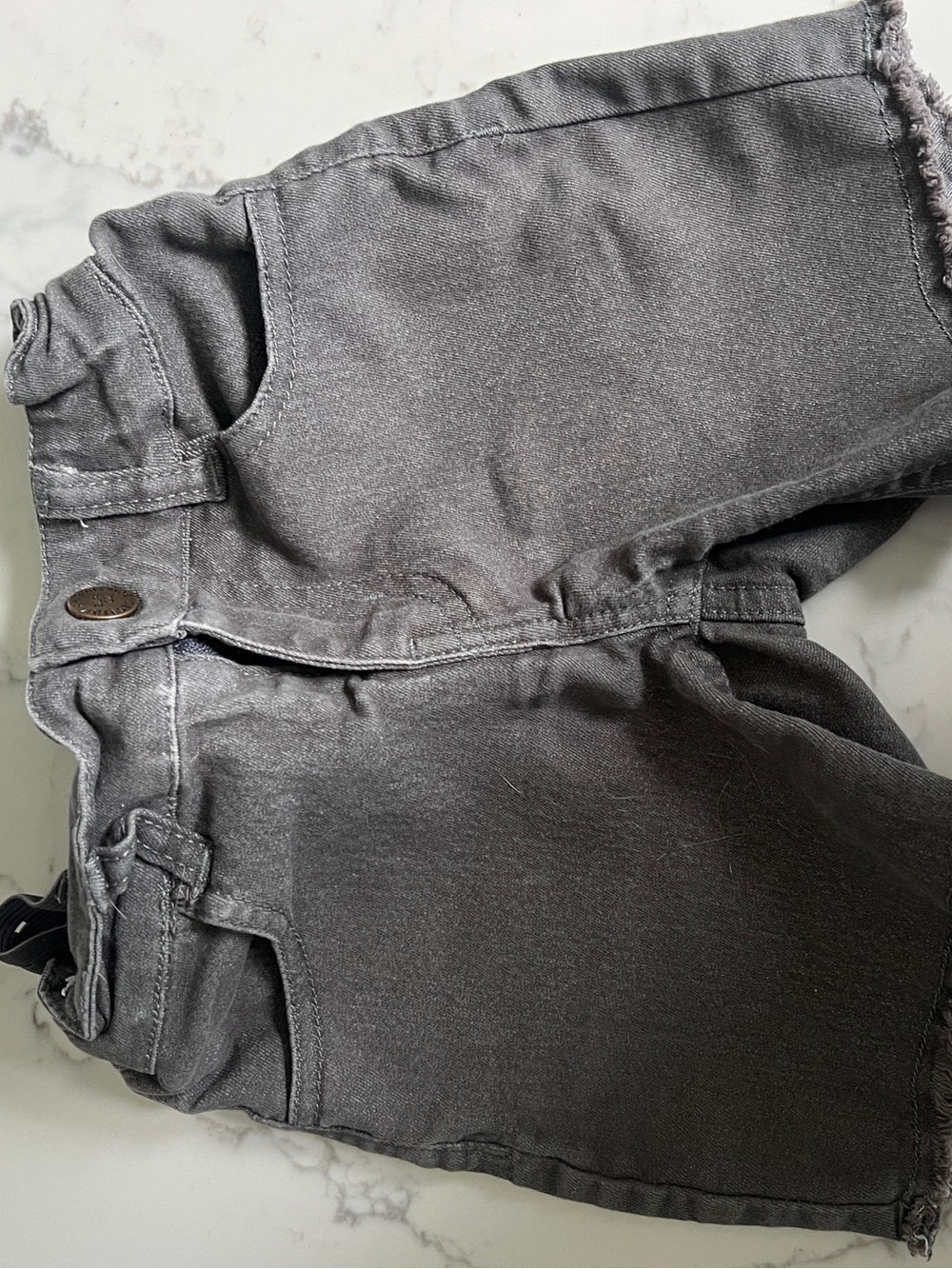 Kids Gray Casual Denim Shorts